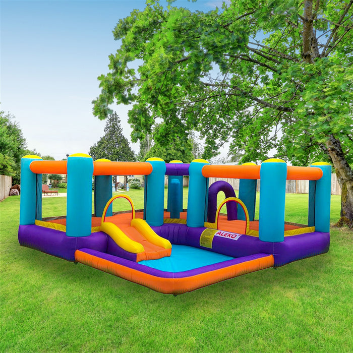 Extra Large Inflatable Playtime Bounce House with Splash Pool and Slide
