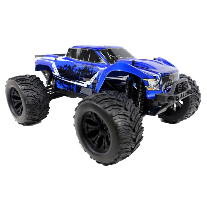 Brushless PRO Off-Road 4WD Electric Powered RC Monster Truck - 1:10 Scale - Blue