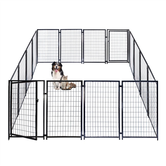 Extra-Large Heavy Duty Dog Kennel Playpen - 16 Panel - 10 x 10 x 4 Feet