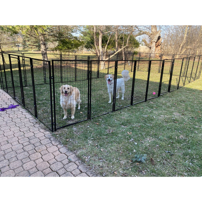 Extra-Large Heavy Duty Dog Kennel Playpen - 16 Panel - 10 x 10 x 4 Feet