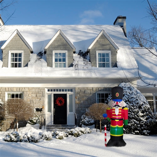 Giant Inflatable Nutcracker with UL Certified Blower and LED Lights - 8 Foot