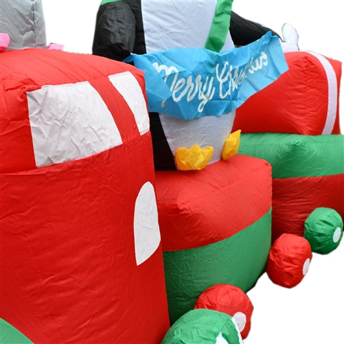 Inflatable LED Merry Christmas Choo Choo Train - 7 Foot