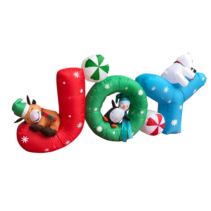 Inflatable "JOY" Holiday Greeting with UL Certified Blower - 6 Foot