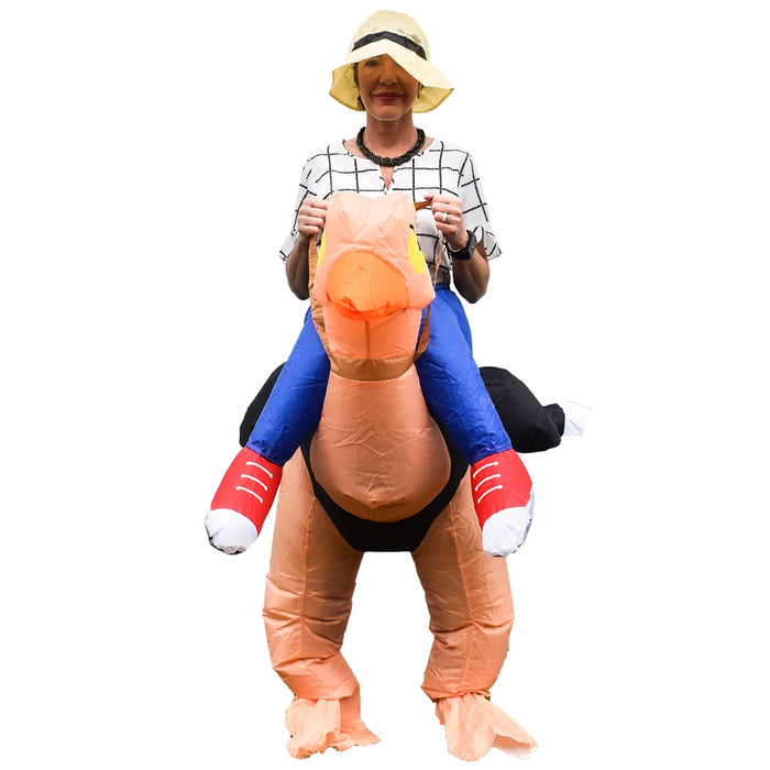 Inflatable Party Costume - Exotic Ostrich Rider - Adult Sized