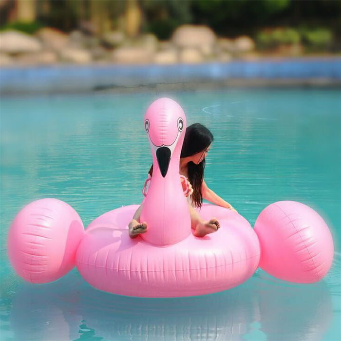 Inflatable Flamingo Pool Float with Grip Handles