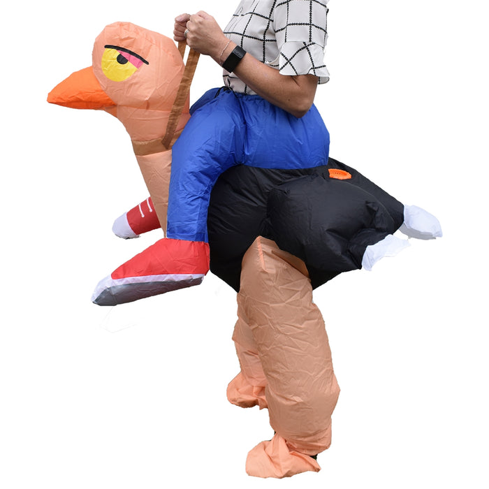 Inflatable Party Costume - Exotic Ostrich Rider - Adult Sized