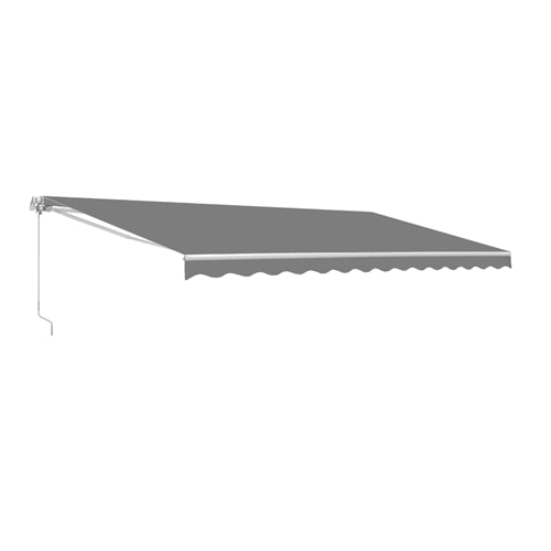 Retractable White Frame Patio Awning - 8 x 6.5 Feet