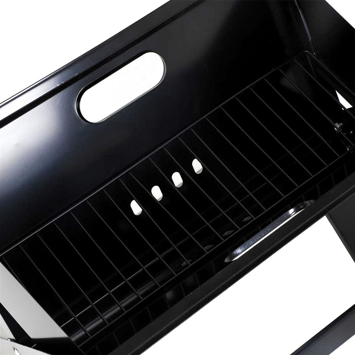 Premium Foldable Outdoor Tabletop Charcoal Barbecue X Grill - Black