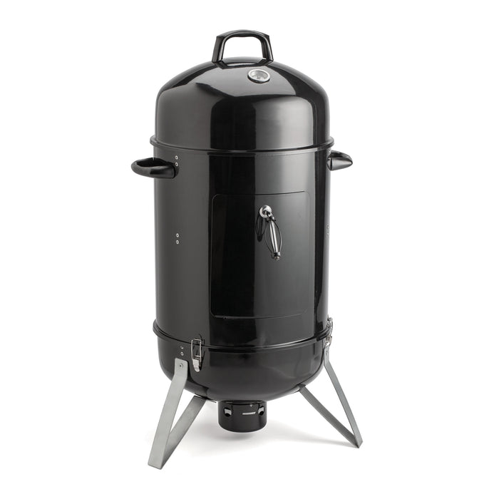 Charcoal BBQ Smoker Grill with Built-in Thermometer - 18 Inches