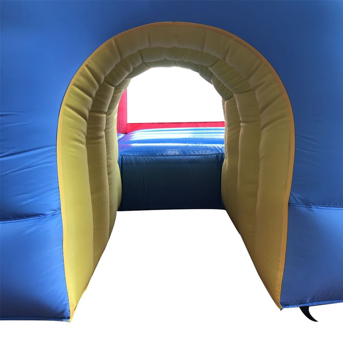 Inflatable Playtime 6-In-1 Bounce House with Slide, Splash Pool, and Ball Pit