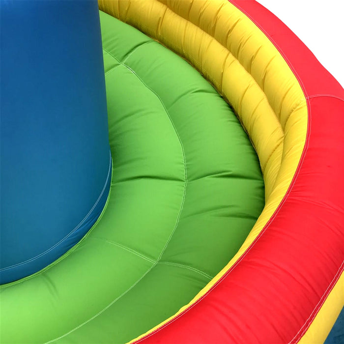 Inflatable Playtime Bounce House with Double Slide and Removable Shaded Canopy