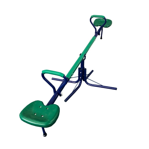 Outdoor Sturdy Child 360-Degree Spinning Seesaw Play Set - Green
