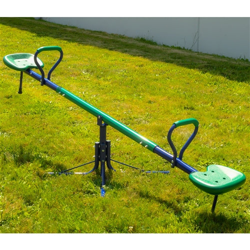 Outdoor Sturdy Child 360-Degree Spinning Seesaw Play Set - Green