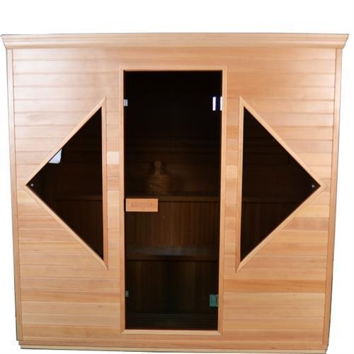 CED6HELSINKI 4-5 Person Canadian Red Cedar Wood Indoor Wet Dry Sauna with 4.5 kW ETL Electrical Heater