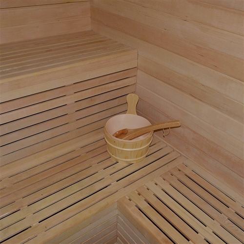 CED6HELSINKI 4-5 Person Canadian Red Cedar Wood Indoor Wet Dry Sauna with 4.5 kW ETL Electrical Heater