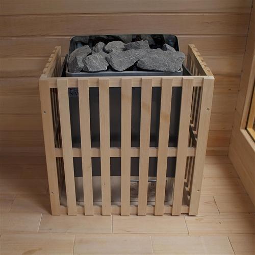 CED6HELSINKI 4-5 Person Canadian Red Cedar Wood Indoor Wet Dry Sauna with 4.5 kW ETL Electrical Heater