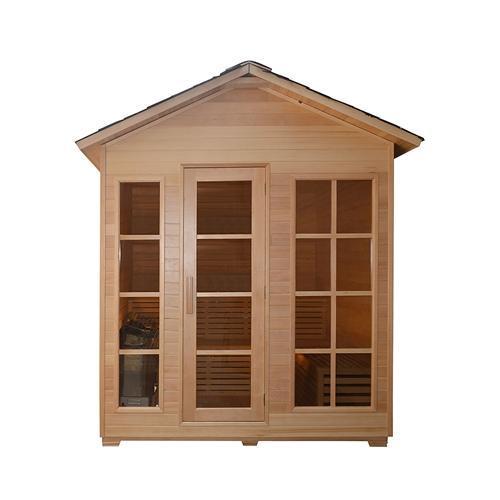 CED6IMATRA 4 Person Canadian Red Cedar Wood Outdoor and Indoor Wet Dry Sauna with 4.5 kW ETL Electrical Heater