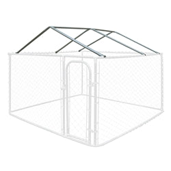 Galvanized Steel Chain Link Dividable Dog Kennel Roof Frame - 7.5 x 7.5 Feet