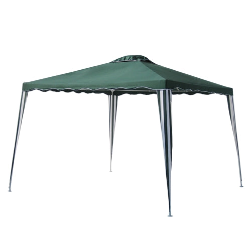 Iron Foldable Gazebo Canopy - 10X10 Feet - Green