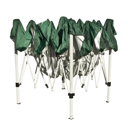 Iron Foldable Gazebo Canopy for Outdoor Events - 8x 8 Ft - Green Color