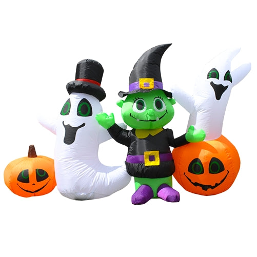 Inflatable Waving Halloween Ghost and Goblin Friends - 4 Foot