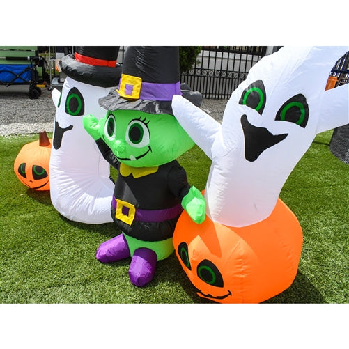 Inflatable Waving Halloween Ghost and Goblin Friends - 4 Foot