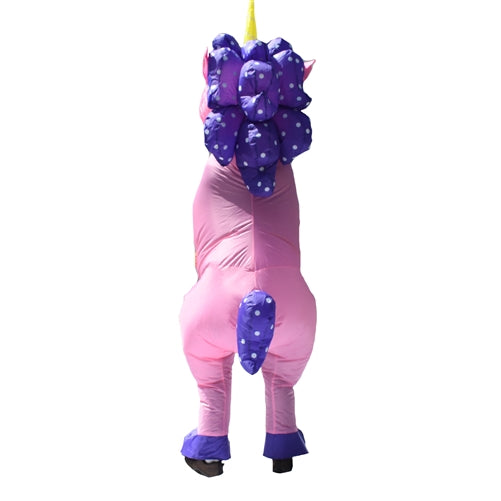 Halloween Inflatable Party Costume - Pretty Pink Unicorn - Adult Sized
