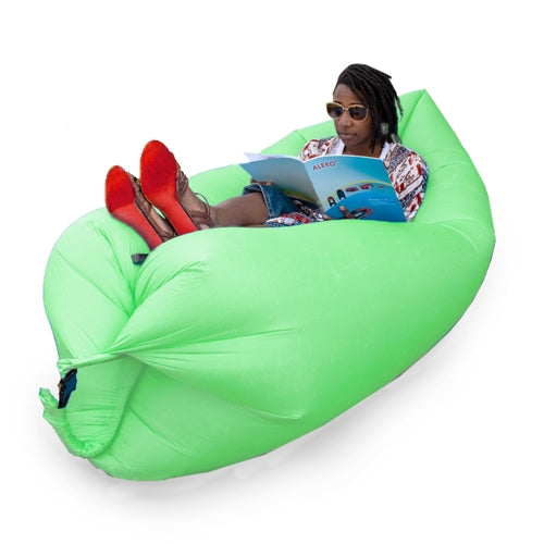 Inflatable Lounger/Pool Float with Carrying Bag - 75 x 30 Inches - Green