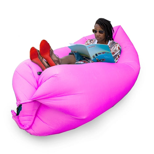 Inflatable Lounger/Pool Float with Carrying Bag - 75 x 30 Inches - Purple