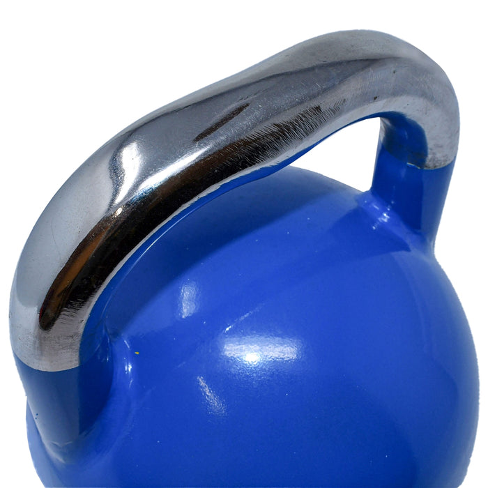 Premium Coated Steel Kettlebell - 44 lbs (20 kg) - Blue
