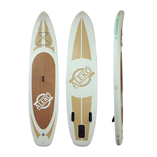 Inflatable Paddle Board with Carry Bag - Wood Grain