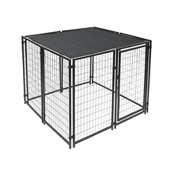 Dog Kennel Shade Cover with Aluminum Grommets - 5 x 15 Feet - Black