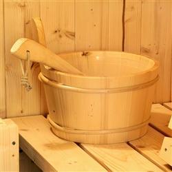 Outdoor and Indoor White Pine Wood Barrel Sauna - 4 Person - ETL Certified Heater