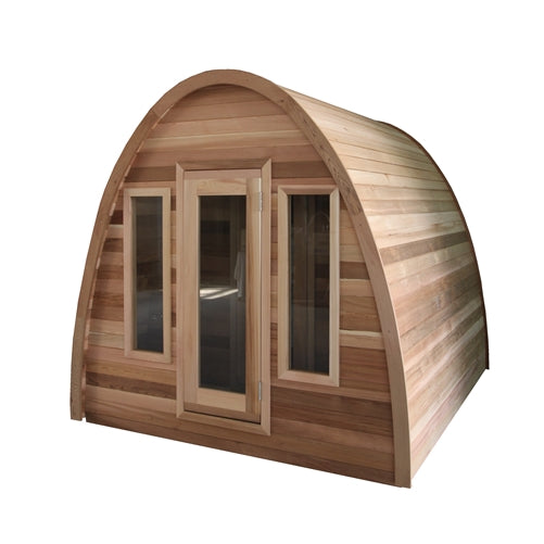 Outdoor Red Cedar Pod Raindrop Steam Sauna - ETL Certified - 6 Person