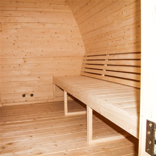 Outdoor White Pine Pod Steam Sauna - ETL Certified - 8 Person