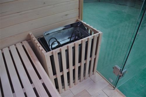 Canadian Hemlock Indoor Wet Dry Sauna - 6 kW ETL Certified Heater - 6 Person