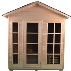 Canadian Hemlock Outdoor and Indoor Wet Dry Sauna - 4.5 kW ETL Certified Heater - 4 Person