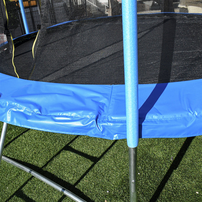 Trampoline with Safety Net and Ladder - 14 Feet - Black and Blue